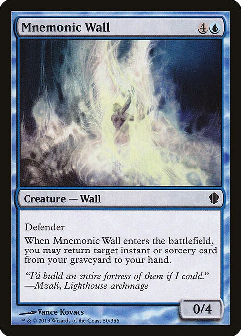 Mnemonic Wall, carta Magic di tipo Creature — Wall illustrata da Vance Kovacs