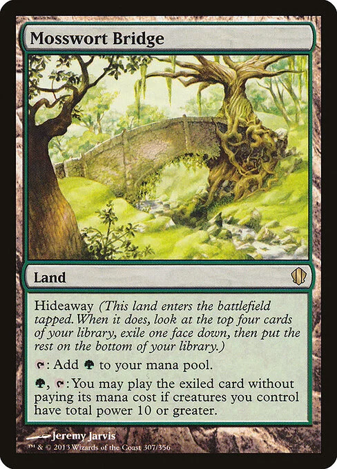 Mosswort Bridge, carta Magic di tipo Land illustrata da Jeremy Jarvis