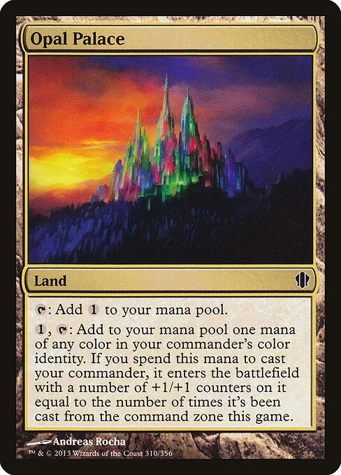 Opal Palace, carta Magic di tipo Land illustrata da Andreas Rocha