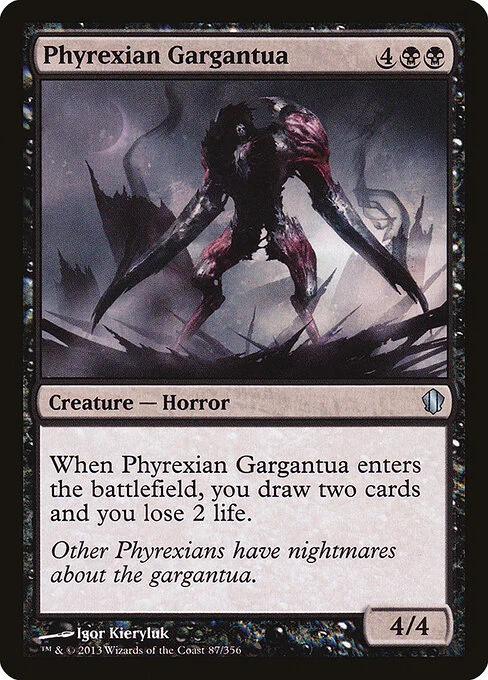 Phyrexian Gargantua, carta Magic di tipo Creature — Phyrexian Horror illustrata da Igor Kieryluk
