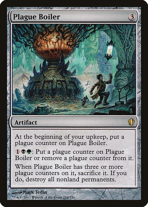 Plague Boiler, carta Magic di tipo Artifact illustrata da Mark Tedin