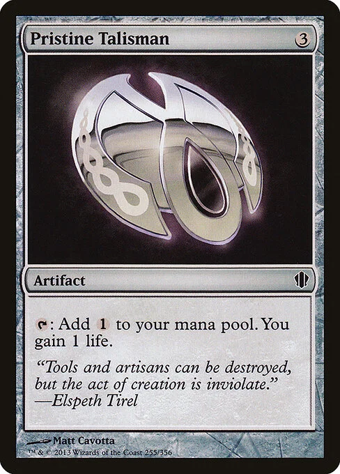 Pristine Talisman, carta Magic di tipo Artifact illustrata da Matt Cavotta