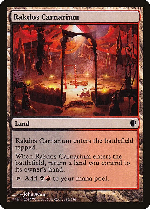 Rakdos Carnarium, carta Magic di tipo Land illustrata da John Avon