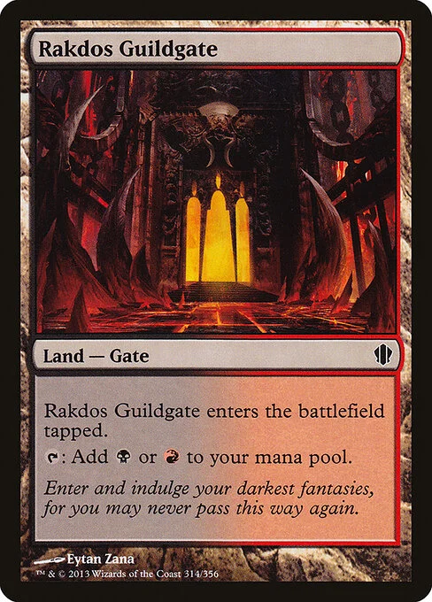 Rakdos Guildgate, carta Magic di tipo Land — Gate illustrata da Eytan Zana