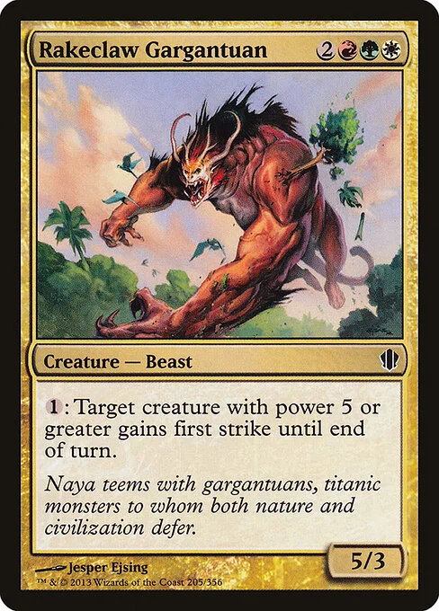 Rakeclaw Gargantuan, carta Magic di tipo Creature — Beast illustrata da Jesper Ejsing