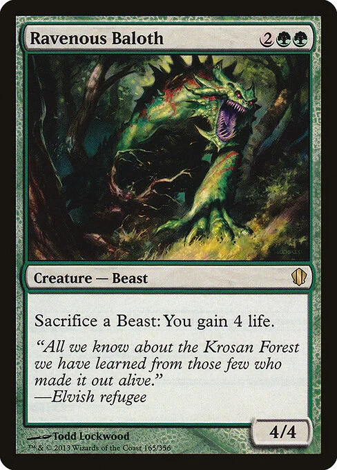 Ravenous Baloth, carta Magic di tipo Creature — Beast illustrata da Todd Lockwood