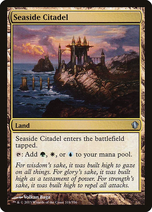 Seaside Citadel, carta Magic di tipo Land illustrata da Volkan Baǵa