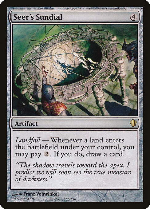 Seer's Sundial, carta Magic di tipo Artifact illustrata da Franz Vohwinkel