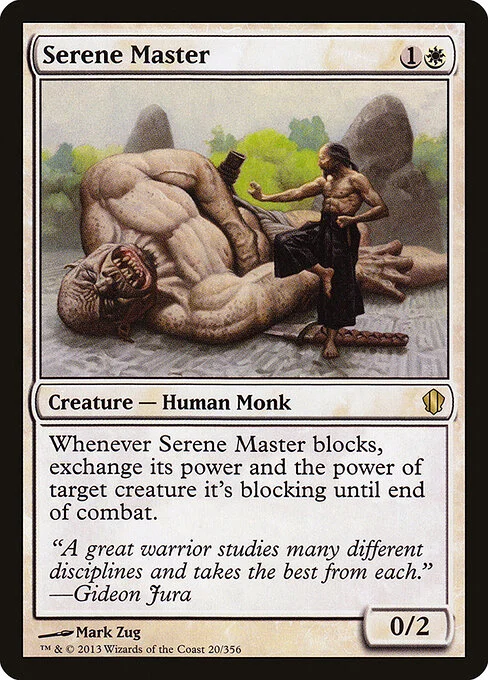 Serene Master, carta Magic di tipo Creature — Human Monk illustrata da Mark Zug