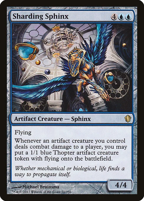 Sharding Sphinx, carta Magic di tipo Artifact Creature — Sphinx illustrata da Michael Bruinsma