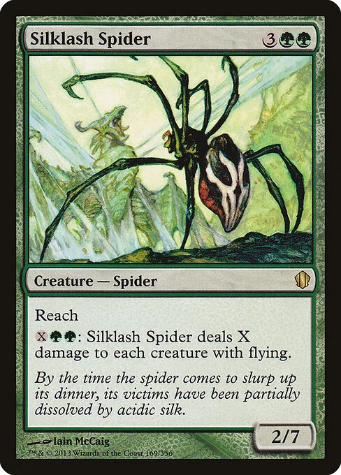 Silklash Spider, carta Magic di tipo Creature — Spider illustrata da Iain McCaig