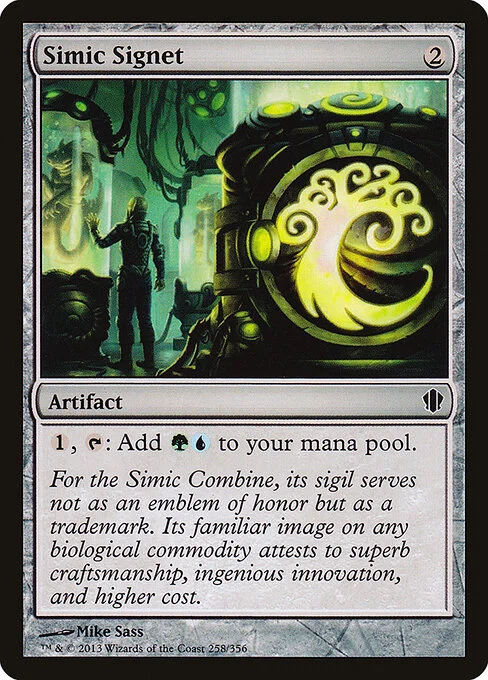 Simic Signet, carta Magic di tipo Artifact illustrata da Mike Sass
