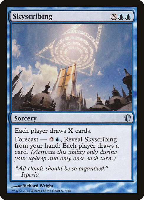 Skyscribing, carta Magic di tipo Sorcery illustrata da Richard Wright