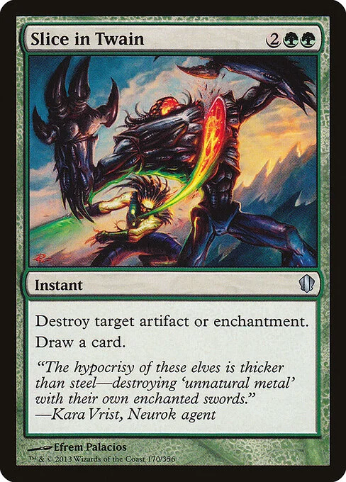 Slice in Twain, carta Magic di tipo Instant illustrata da Efrem Palacios