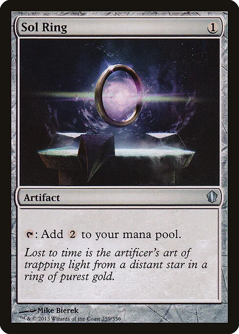 Sol Ring, carta Magic di tipo Artifact illustrata da Mike Bierek