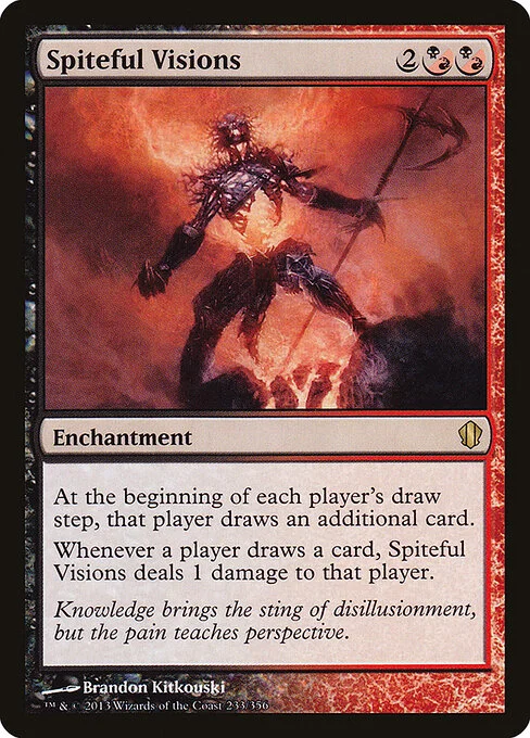 Spiteful Visions, carta Magic di tipo Enchantment illustrata da Brandon Kitkouski