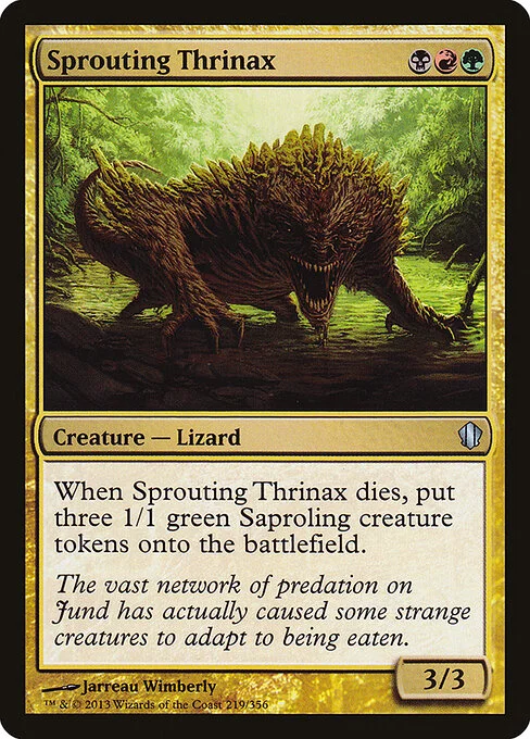 Sprouting Thrinax, carta Magic di tipo Creature — Lizard illustrata da Jarreau Wimberly
