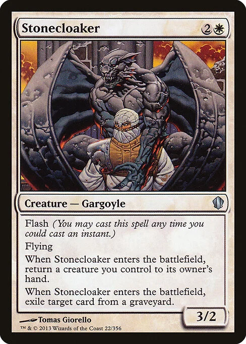 Stonecloaker, carta Magic di tipo Creature — Gargoyle illustrata da Tomas Giorello