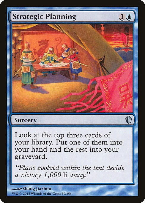 Strategic Planning, carta Magic di tipo Sorcery illustrata da Zhang Jiazhen