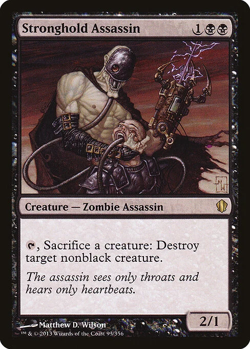 Stronghold Assassin, carta Magic di tipo Creature — Phyrexian Zombie Assassin illustrata da Matthew D. Wilson