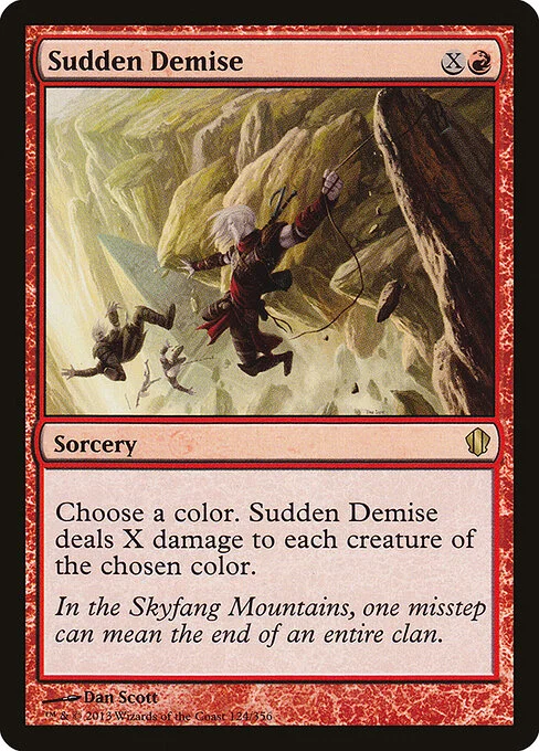 Sudden Demise, carta Magic di tipo Sorcery illustrata da Dan Murayama Scott