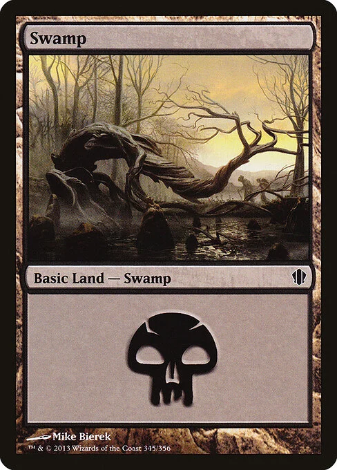 Swamp, carta Magic di tipo Basic Land — Swamp illustrata da Mike Bierek