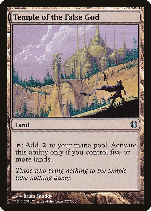 Temple of the False God, carta Magic di tipo Land illustrata da Brian Snõddy