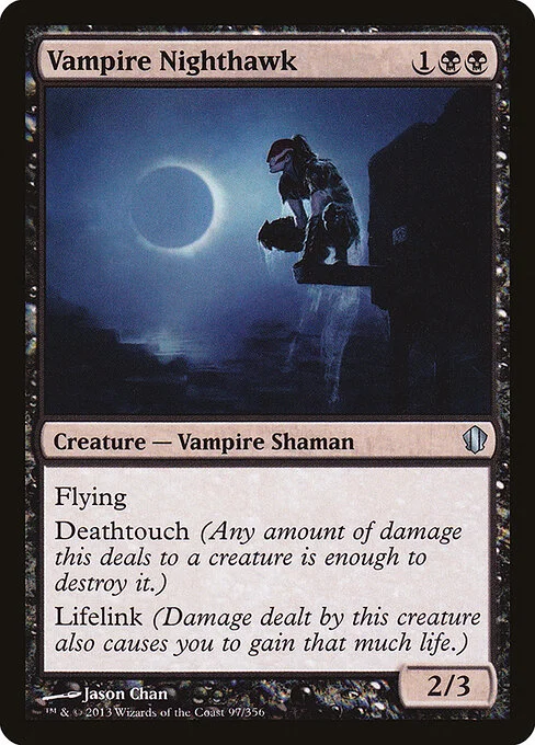 Vampire Nighthawk, carta Magic di tipo Creature — Vampire Shaman illustrata da Jason Chan