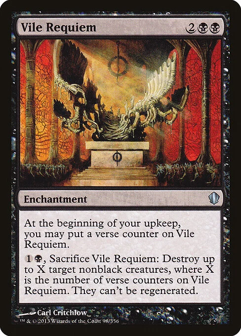 Vile Requiem, carta Magic di tipo Enchantment illustrata da Carl Critchlow