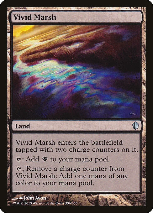 Vivid Marsh, carta Magic di tipo Land illustrata da John Avon