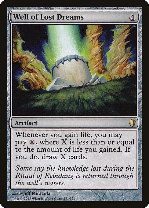 Well of Lost Dreams, carta Magic di tipo Artifact illustrata da Jeff Miracola