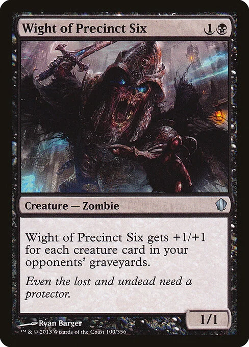 Wight of Precinct Six, carta Magic di tipo Creature — Zombie illustrata da Ryan Barger