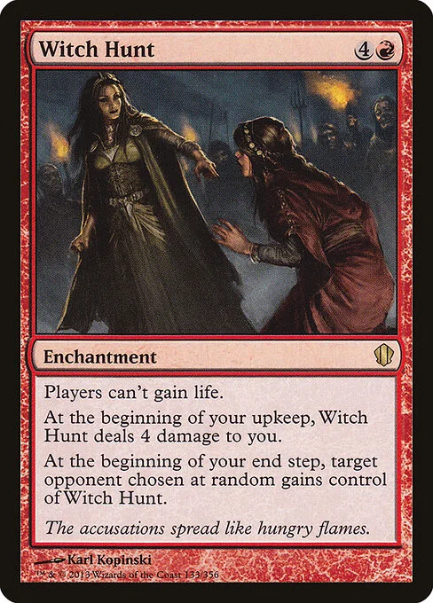 Witch Hunt, carta Magic di tipo Enchantment illustrata da Karl Kopinski