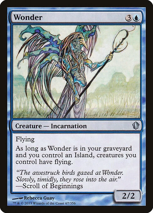 Wonder, carta Magic di tipo Creature — Incarnation illustrata da Rebecca Guay