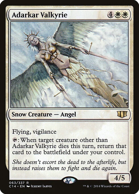 Adarkar Valkyrie, carta Magic di tipo Snow Creature — Angel illustrata da Jeremy Jarvis