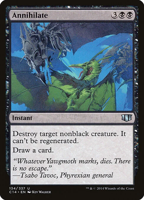 Annihilate, carta Magic di tipo Instant illustrata da Kev Walker