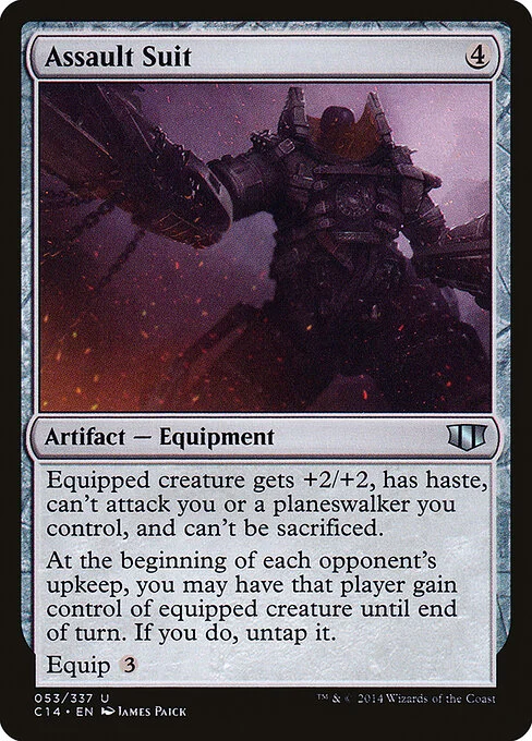 Assault Suit, carta Magic di tipo Artifact — Equipment illustrata da James Paick