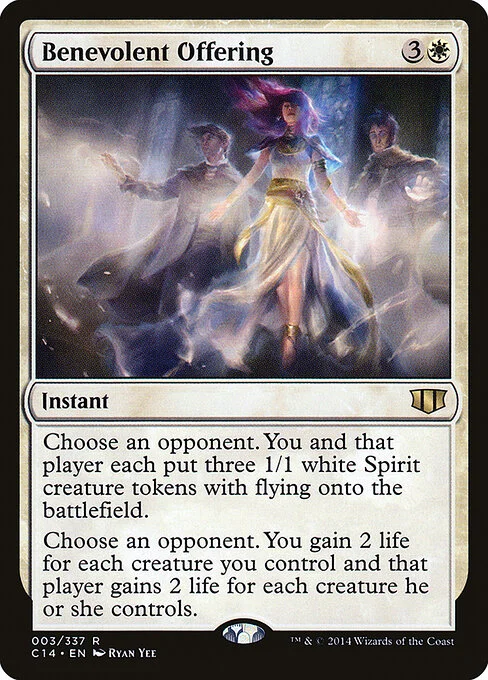 Benevolent Offering, carta Magic di tipo Instant illustrata da Ryan Yee