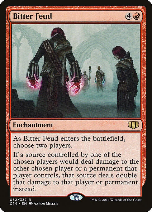 Bitter Feud, carta Magic di tipo Enchantment illustrata da Aaron Miller