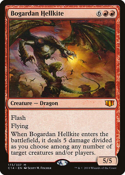 Bogardan Hellkite, carta Magic di tipo Creature — Dragon illustrata da Scott M. Fischer