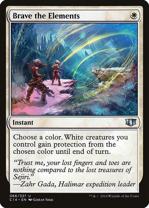 Brave the Elements, carta Magic di tipo Instant illustrata da Goran Josic