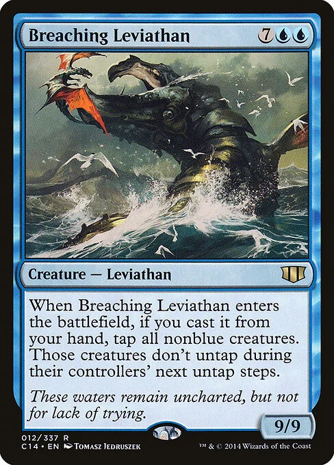 Breaching Leviathan, carta Magic di tipo Creature — Leviathan illustrata da Tomasz Jedruszek