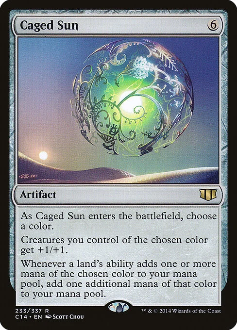 Caged Sun, carta Magic di tipo Artifact illustrata da Scott Chou