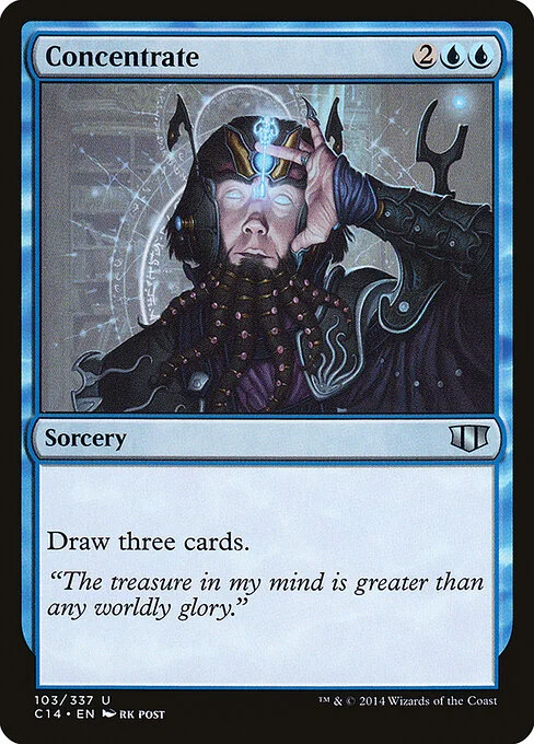 Concentrate, carta Magic di tipo Sorcery illustrata da rk post