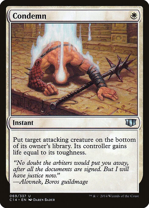 Condemn, carta Magic di tipo Instant illustrata da Daren Bader