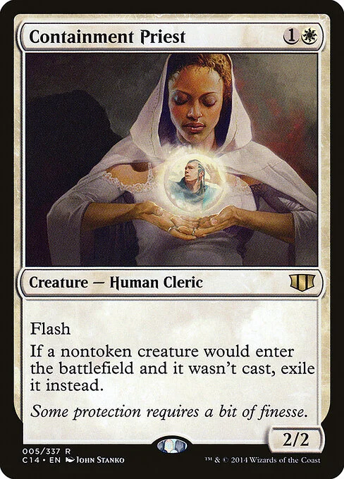 Containment Priest, carta Magic di tipo Creature — Human Cleric illustrata da John Stanko