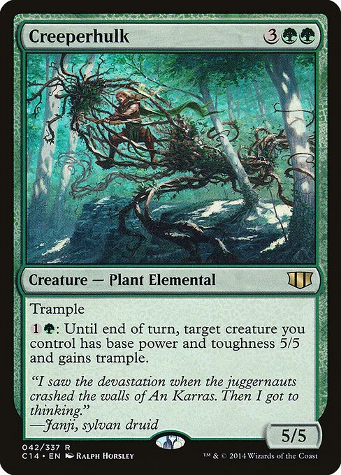 Creeperhulk, carta Magic di tipo Creature — Plant Elemental illustrata da Ralph Horsley