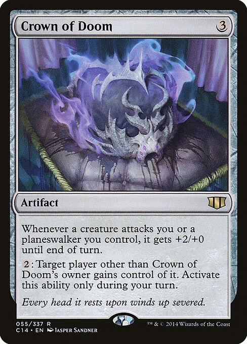 Crown of Doom, carta Magic di tipo Artifact illustrata da Jasper Sandner