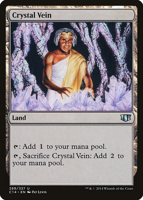 Crystal Vein, carta Magic di tipo Land illustrata da Pat Lewis