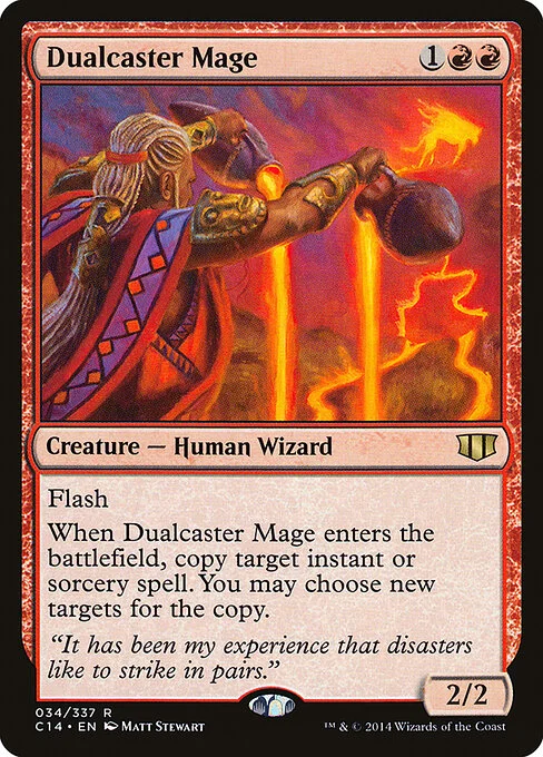 Dualcaster Mage, carta Magic di tipo Creature — Human Wizard illustrata da Matt Stewart